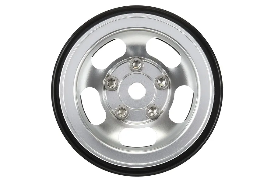 Pro-Line 1.55&amp;quot; Silver Aluminium 5 Slot Mag Beadlock Rims 2Pcs image 67917
