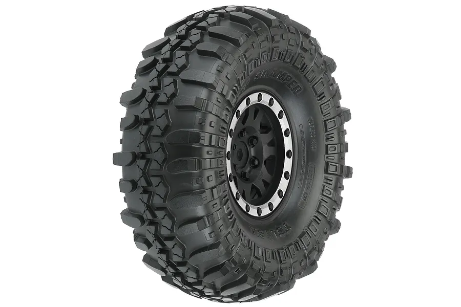 Pro-Line 1.9&amp;quot; TSL SX Super Swamper XL Tyres on Black Impulse Rims - Beadlocked Wheels 2Pcs image 67939