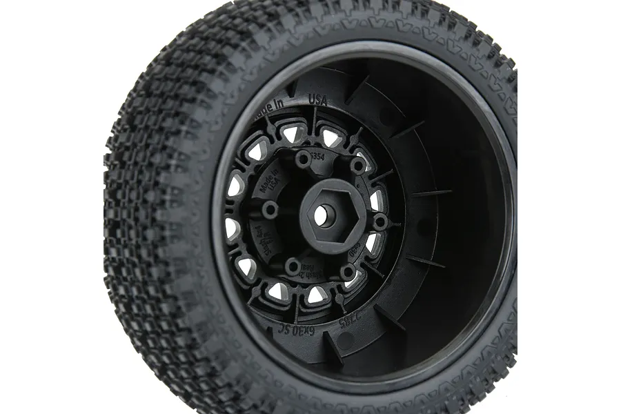 Pro-Line 2.2/3.0&amp;quot; Gladiator M3 SC Tyres on Black Raid Rims - Glued Wheels 2Pcs image 67958