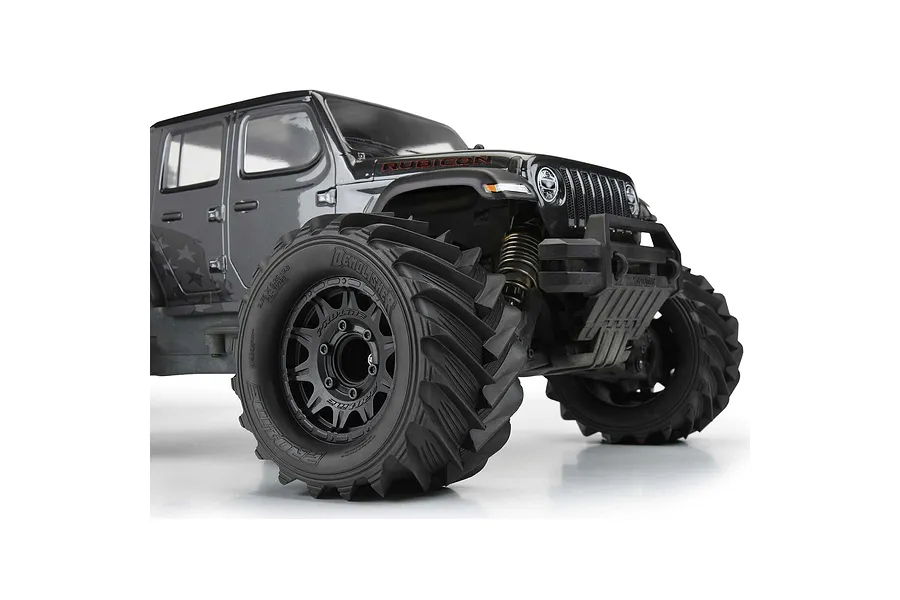 Pro-Line 2.8&amp;quot; Demolisher MT Tyres on Black Raid Rims - Glued Wheels 2Pcs image 67989
