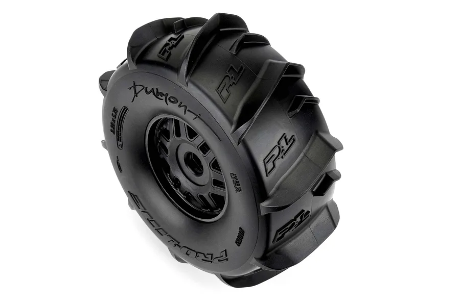 Pro-Line 2.4/3.3&amp;quot; Dumont Mojave Paddle Tyres on Black Split Six Rims - Glued Wheels 2Pcs image 5