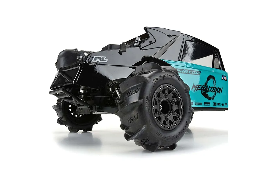 Pro-Line 2.2/3.0&amp;quot; Dumont SC Paddle Tyres on Black Raid Rims - Glued Wheels 2Pcs image 68035