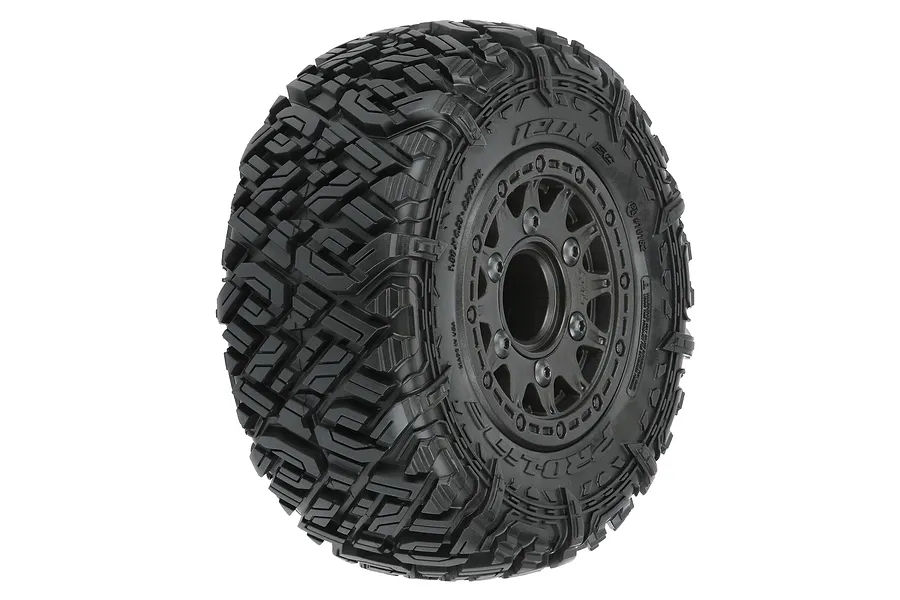 Pro-Line 2.2/3.0&amp;quot; Icon M2 SC Tyres on Black Raid Rims - Glued Wheels 2Pcs image 68036