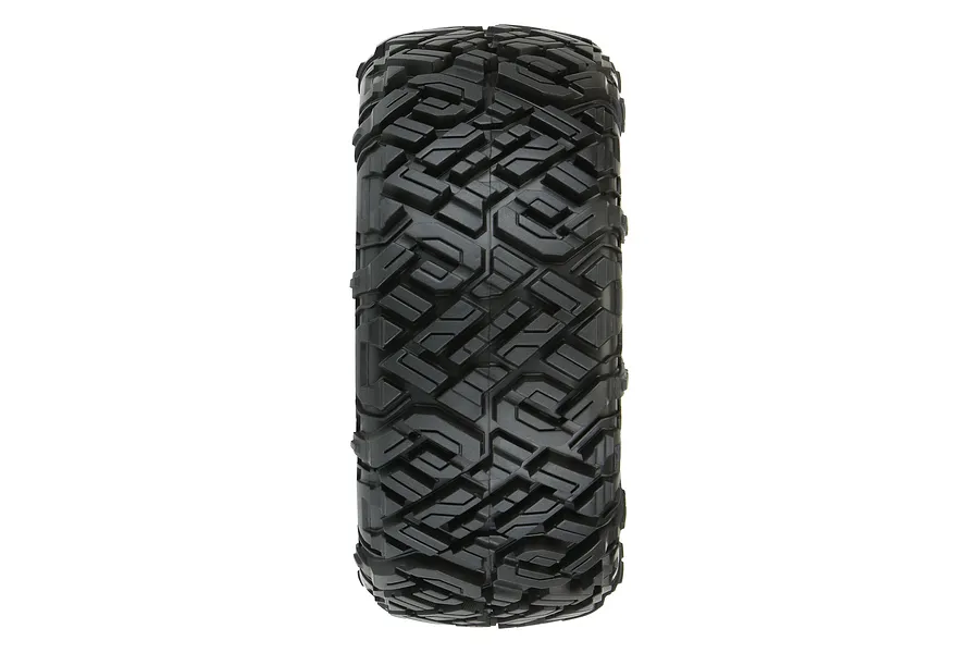 A single Pro-Line 2.2/3.0 inch Icon M2 short course tyre viewed directly from the tread side against a white background.