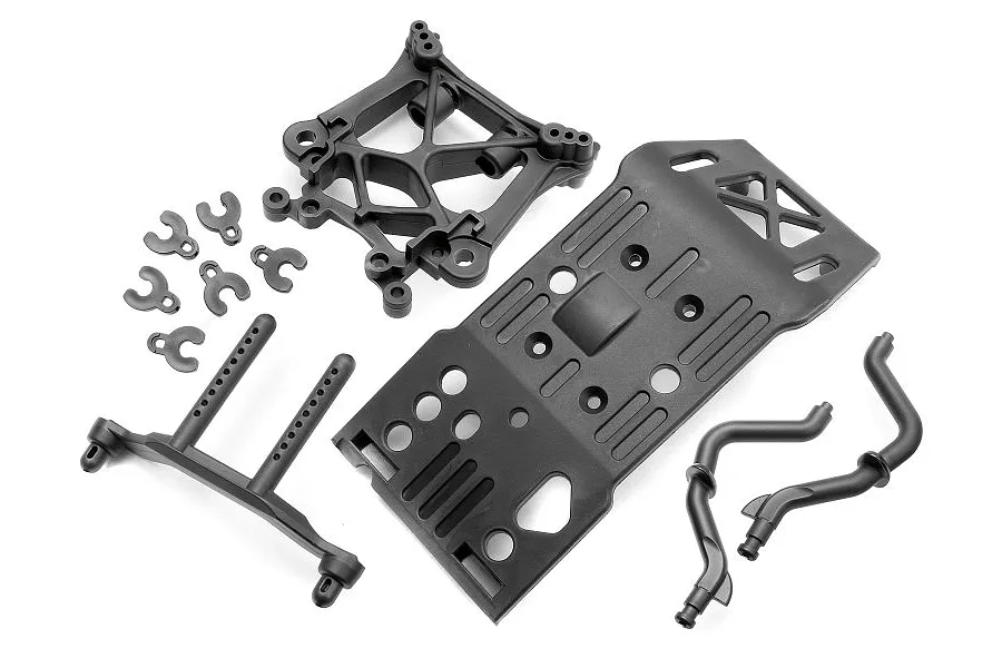 HPI Savage Skid Plate/Body Mount &amp;amp; Shock Tower Set image 6807