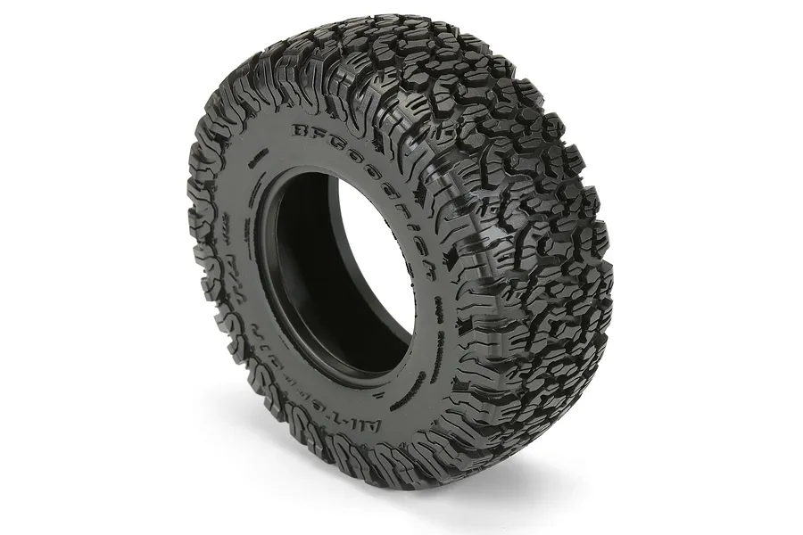 A single Pro-Line BFGoodrich KO2 RC short course tyre with aggressive tread pattern on a white background.