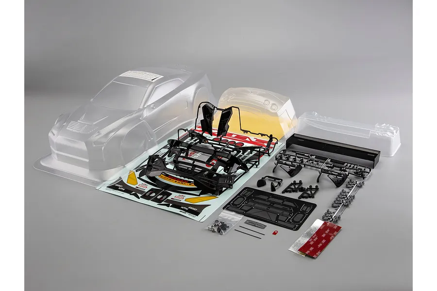 Killerbody 1/10 Nismo GT-R GT3 Unpainted Body Shell w/ Decal Sheet &amp;amp; Accessories image 68131