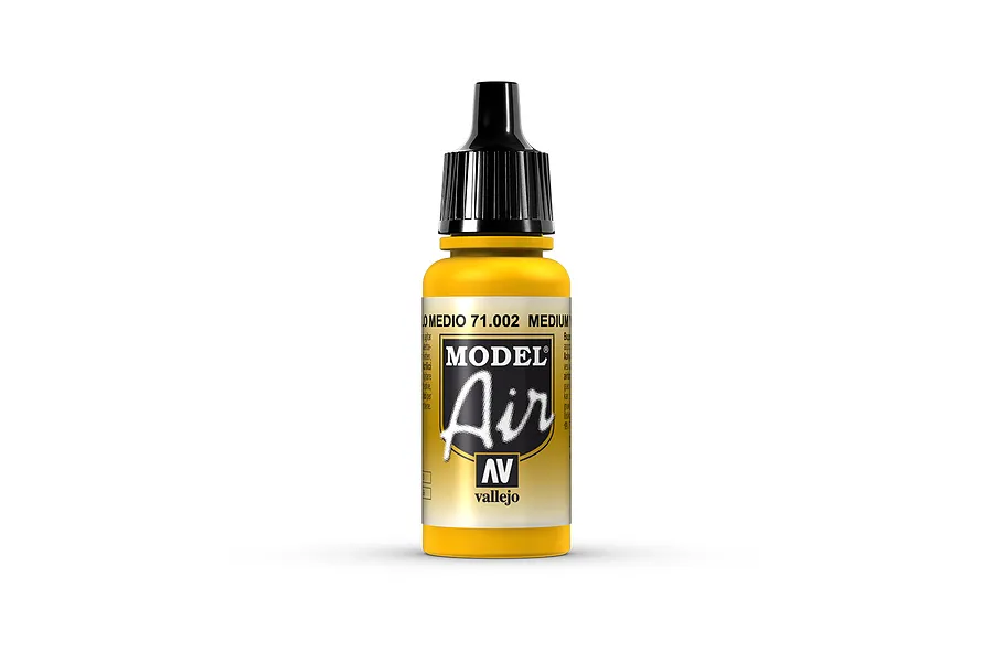 Vallejo Model Air Medium Yellow Acrylic Airbrush Paint 17ml image 68295