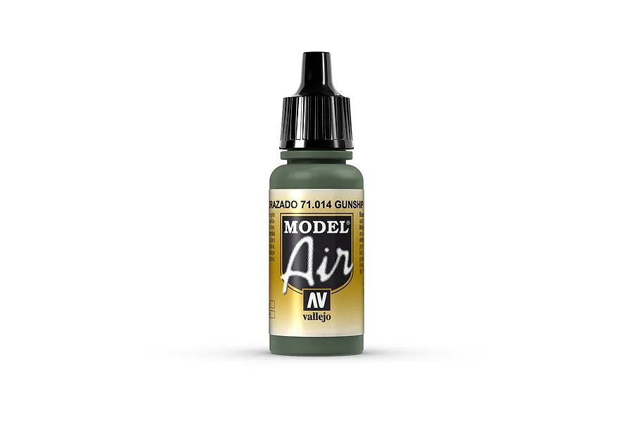 Vallejo Model Air Gunship Green Acrylic Airbrush Paint 17ml image 68307