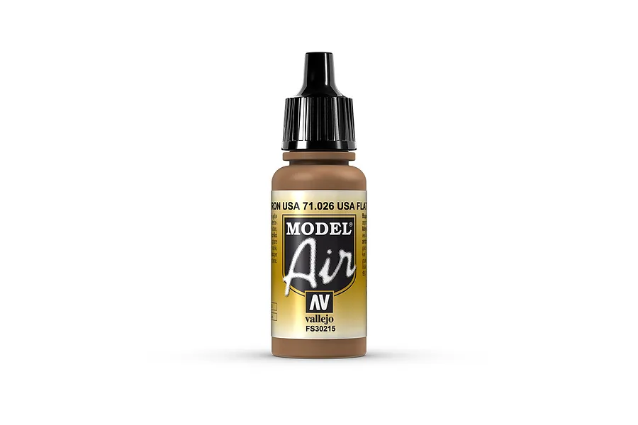 Vallejo Model Air USA Flat Brown Acrylic Airbrush Paint 17ml image 68325