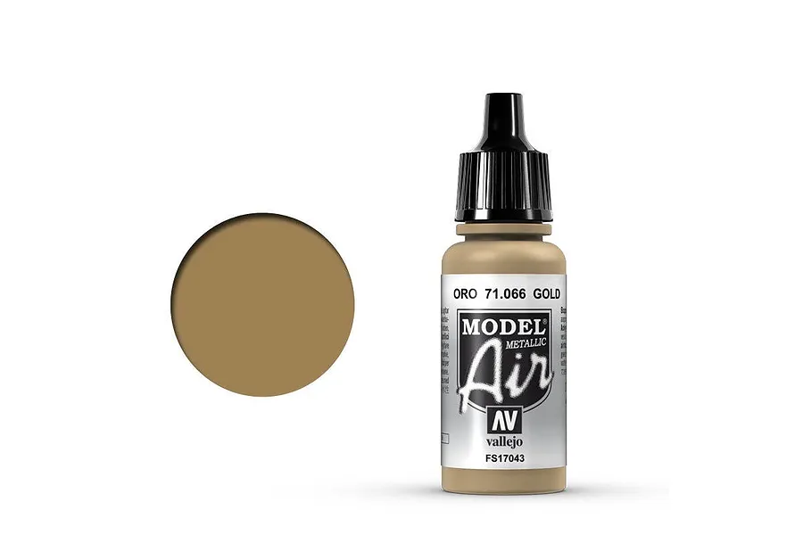 Vallejo Model Air Gold Acrylic Airbrush Paint 17ml image 68378