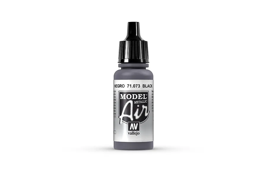 Vallejo Model Air Black Acrylic Airbrush Paint 17ml image 1