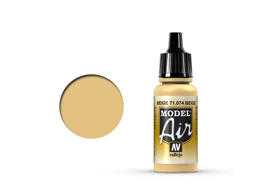 Vallejo Model Air Beige Acrylic Airbrush Paint 17ml image 68390