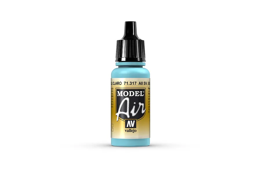 Vallejo Model Air AII Sv Gol Light Blue Acrylic Airbrush Paint 17ml image 68584