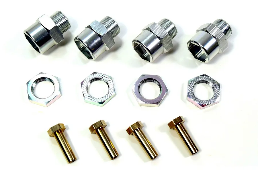 Absima 1/10 Aluminium 12mm - 17mm Extension Rim Hub (+15mm) Set image 68732