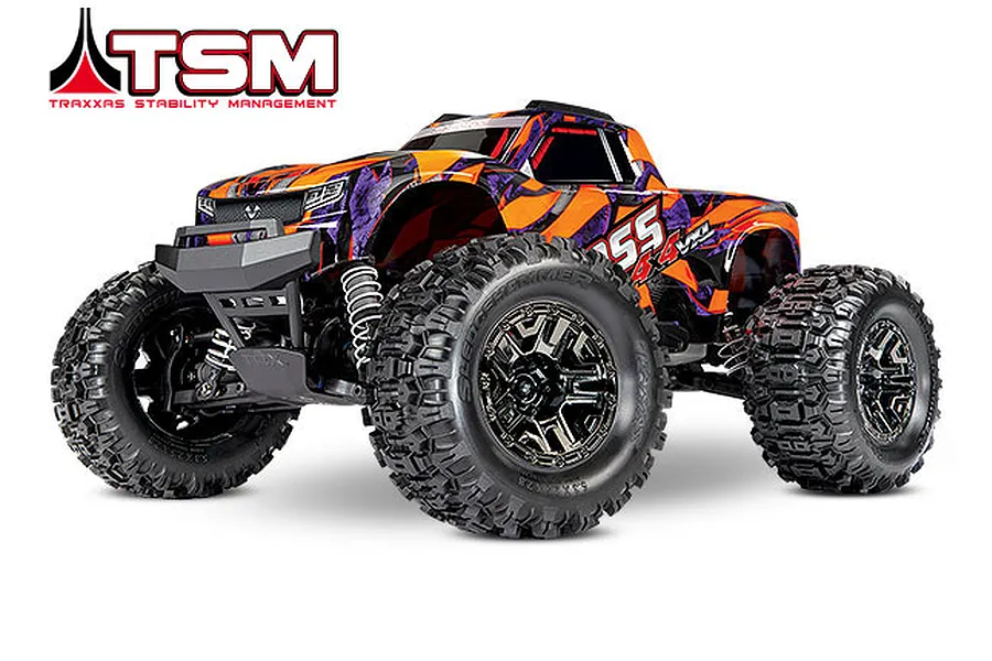 Traxxas 2.8&amp;quot; Sledgehammer Tyres on Black Chrome Rims - Glued Wheels 2Pcs image 68771