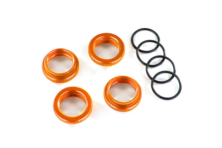 Traxxas Orange Aluminium Spring Retainer 4Pcs image 68772