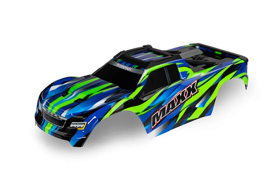 Traxxas Extended Maxx 4S ProGraphix Green Painted Body Shell image 68777