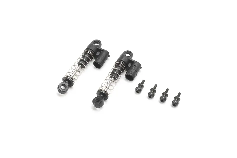 Axial SCX24 Jeep Gladiator Aluminium Rear 0.4mm Piggy Back Shock Set 2Pcs image 68822