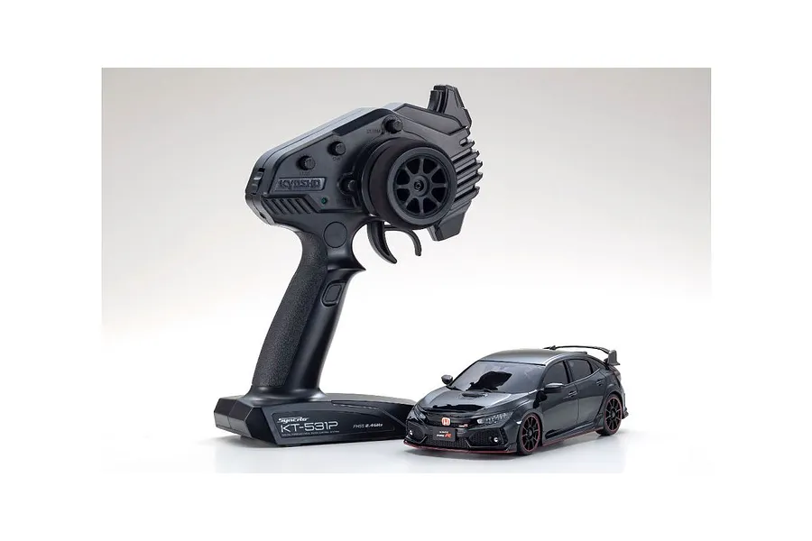 Kyosho Mini-Z Honda Civic FK8 Type-R RC Drift Car Electric AWD RTR - Crystal Black Pearl image 68915