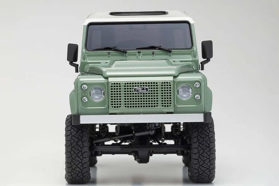 Kyosho Mini-Z Land Rover Defender 90 Heritage RC Rock Crawler Electric 4WD RTR - Grasmere Green/Alaska White image 68943