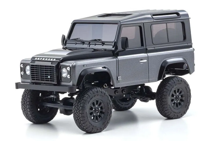 Kyosho Mini-Z Land Rover Defender 90 Corris RC Rock Crawler Electric 4WD RTR - Grey/Santorini Black image 68944