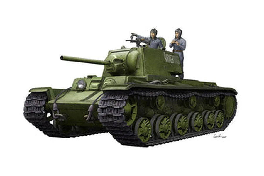 Trumpeter 1/35 KV-1 1942 Simplified Turret Tank w/ Tank Crew Scaled Plastic Model Kit image 69020