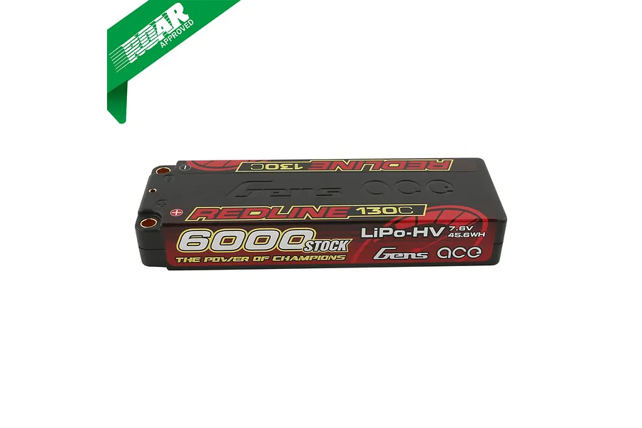 Gens Ace Redline 7.6v 6000mAh 130C HV Hard Case LiPo Battery image 69060