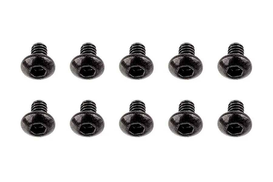 Team Associated 2x3mm Fine Thread Button Head Screws 10Pcs image 69061