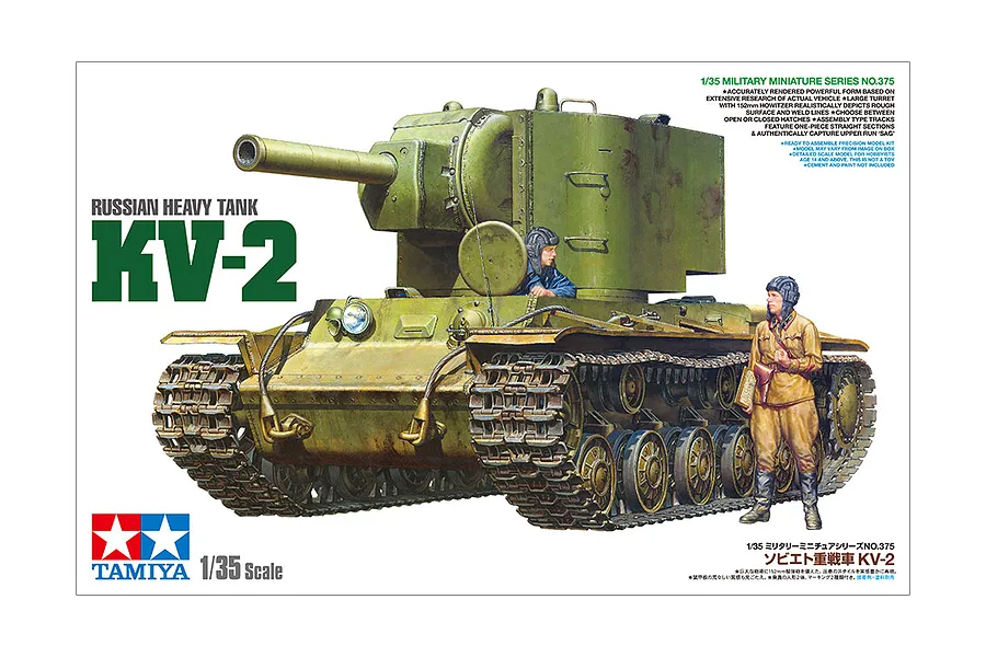 Tamiya 1/35 Russian KV-2 Tank Scaled Plastic Model Kit image 69284