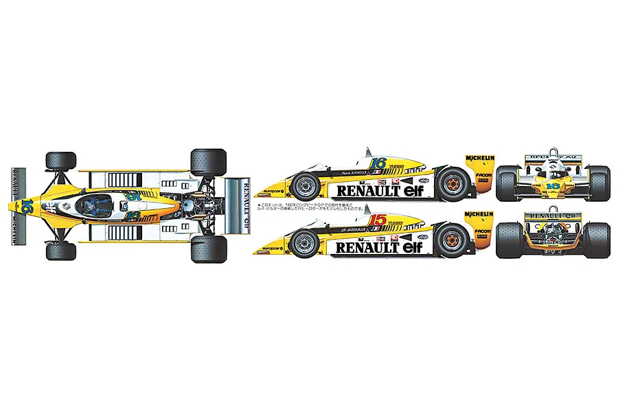 Tamiya 1/12 1977 Renault RE-20 Turbo Scaled Plastic Model Kit image 69319