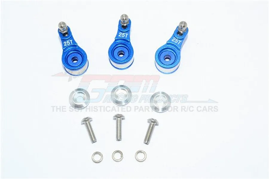 GPM Blue Aluminium TRX-4 Servo Horns for Differential Lockers 3Pcs w/ Built in Servo Saver image 69398