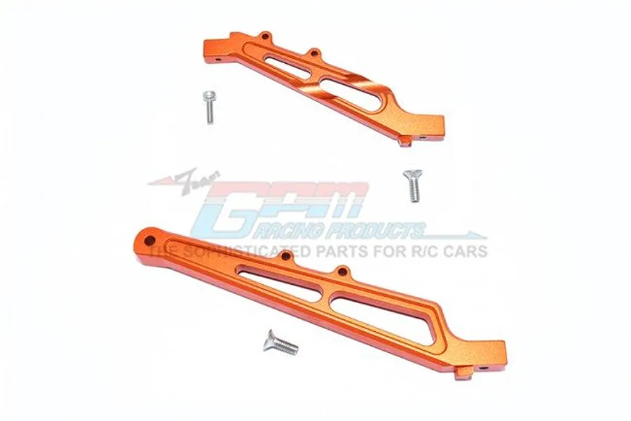 GPM Orange Aluminium Front &amp;amp; Rear Chassis Brace Set image 69400