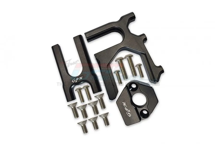 GPM Black Aluminium Motor Mount Set for ARRMA Kraton V4, Talion V4, Typhon V4 &amp;amp; Notorious V4 image 1