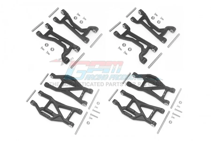 GPM Black Aluminium Maxx 4S Compete Suspension Arm Set w/ Hardware image 69456