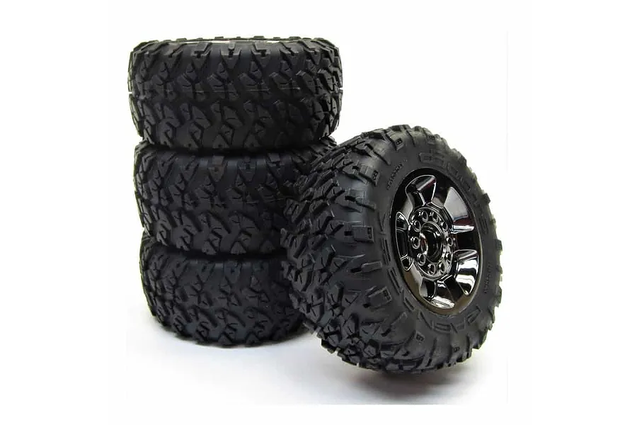 ARRMA dBoots RAGNAROK Tyres on Black Rims - Glued Wheels 2Pcs image 69525