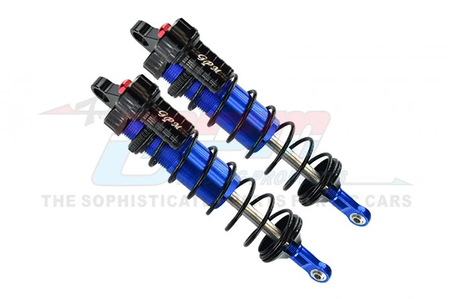 GPM Blue Aluminium Front Piggyback Shocks 128mm image 69604