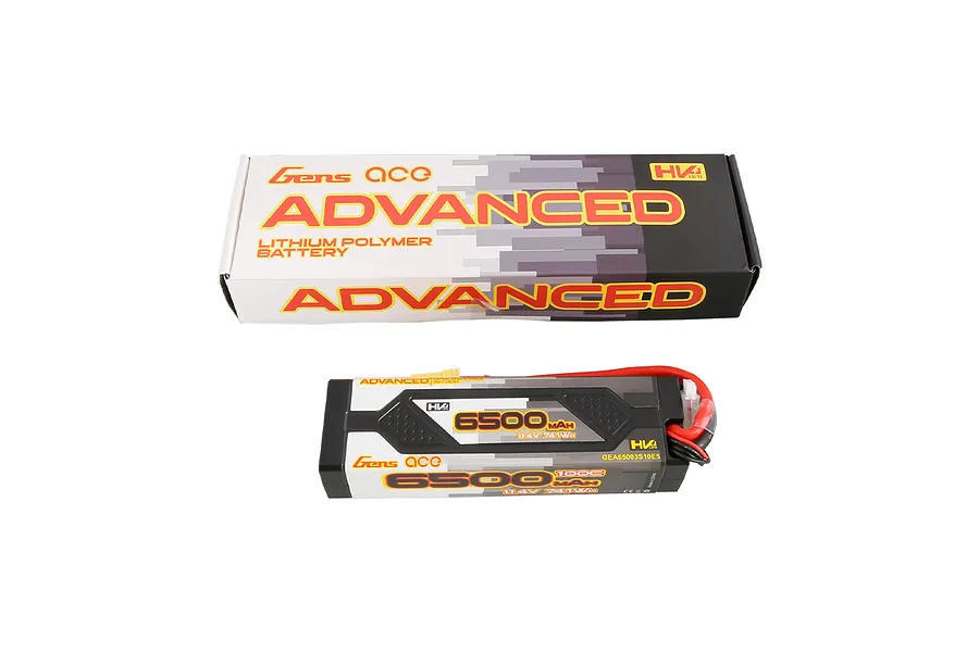 Gens Ace Advanced 6500mAh 11.4V 100C 3S1P Hard Case LiPo Battery w/ EC5 Connector image 69712