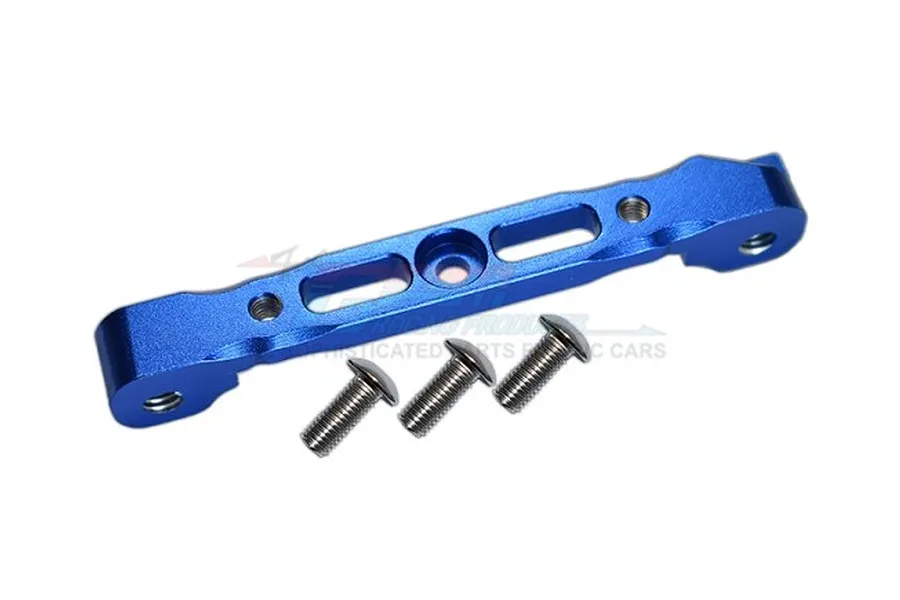 GPM Blue Aluminium ARRMA Kraton, Typhon &amp;amp; Outcast Front Upper Suspension Arm Pin Brace image 69758