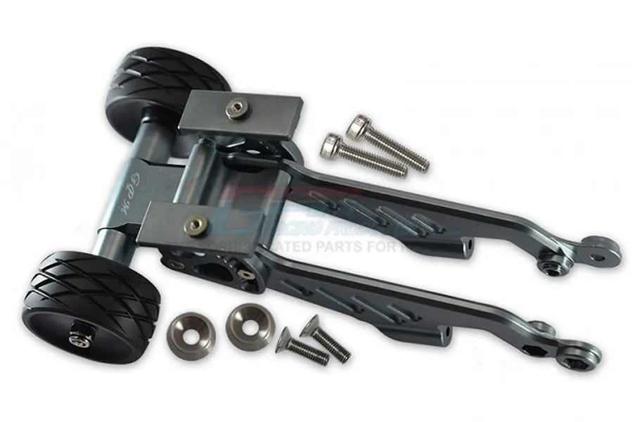 GPM Grey Silver Aluminium Wheelie Bar w/ Wing Mount image 69769