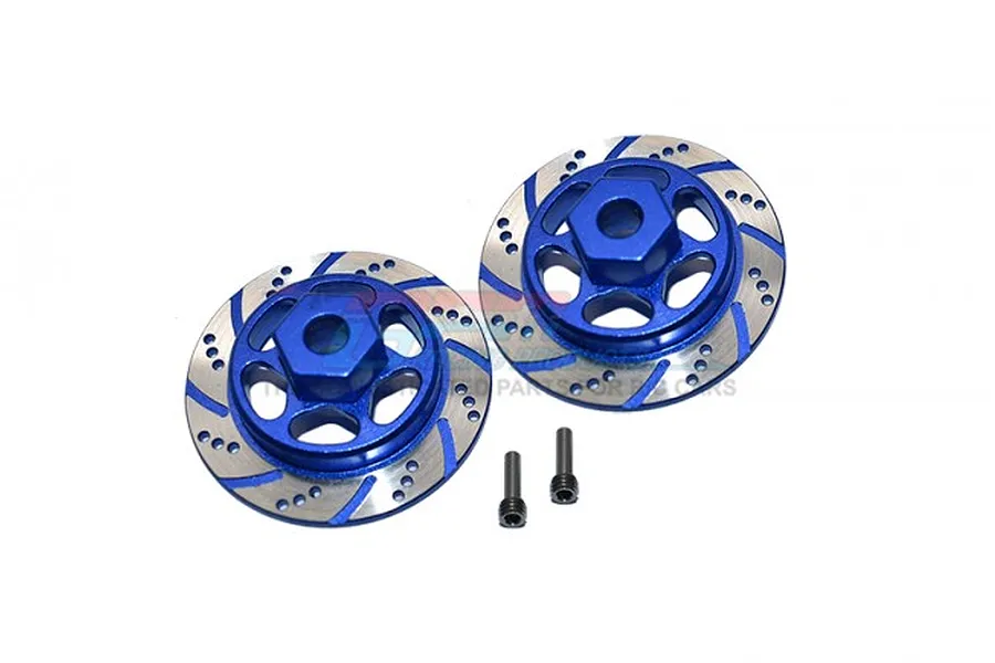 GPM Aluminium 12mm Brake Disc Wheel Hexes 2Pcs - Blue image 1