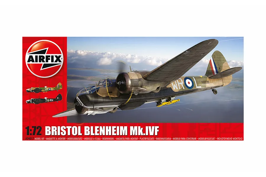 Airfix 1/72 Bristol Blenheim Mk.IVF Fighter Scaled Plastic Model Kit image 70014