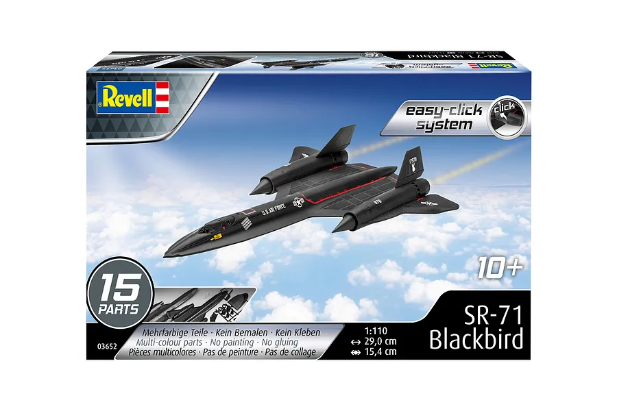 Revell 1/110 SR-71 Blackbird Easy-Click Scaled Plastic Model Kit image 70030