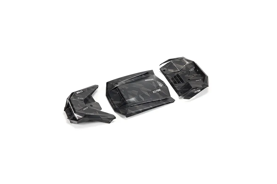 ARRMA Fireteam Exterior Body Panel Set Painted - Black Camo 3Pcs image 70082