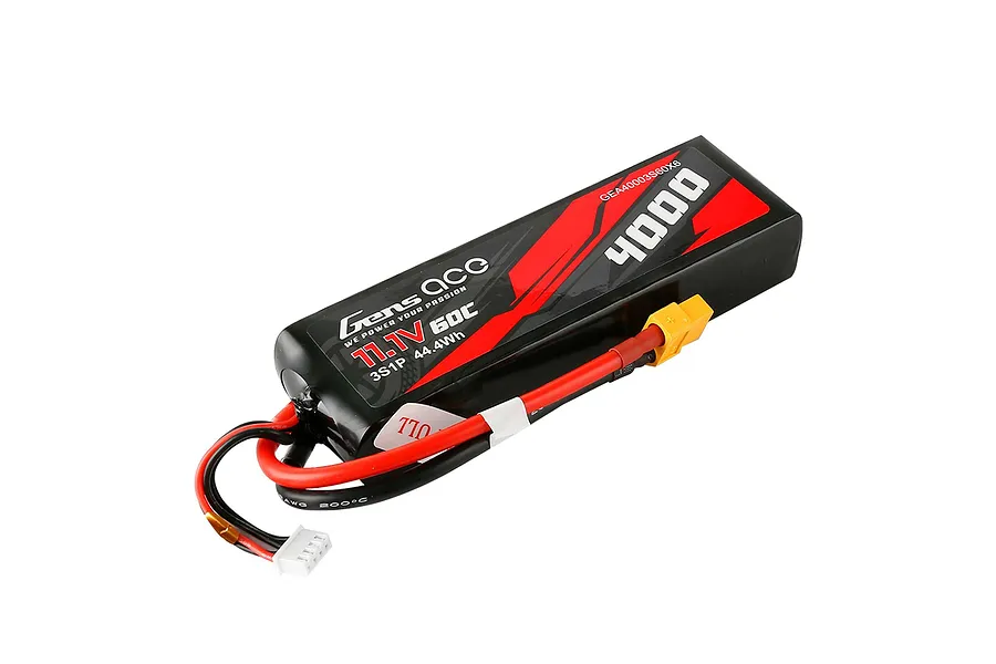 Gens Ace 11.1V 4000mAh 60C Hard Case LiPo Battery image 70109