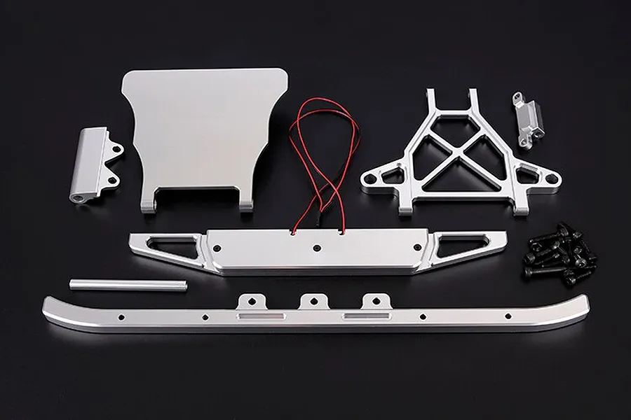 Rovan Silver Aluminium Front Bumper w/ Light Kit image 70298