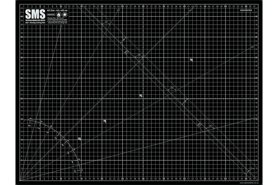 Scale Modellers Supply SMS Premium Cutting Mat A2 Black image 70452