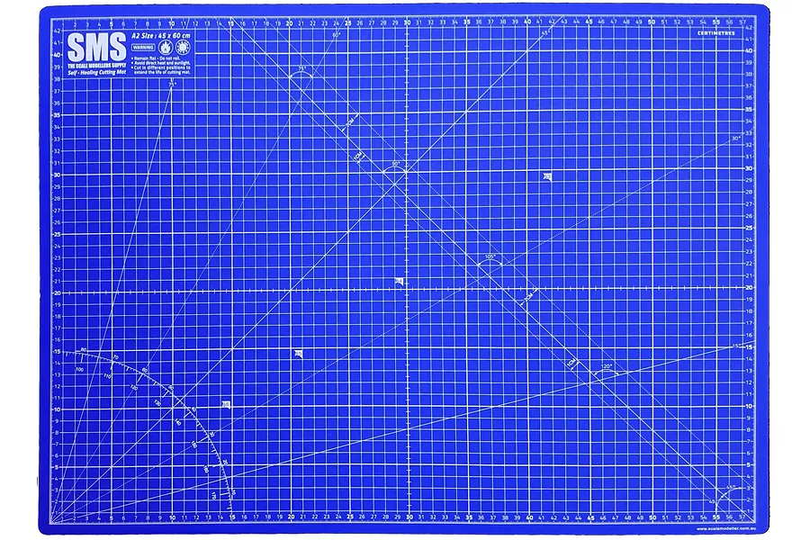 Scale Modellers Supply SMS Premium Cutting Mat A2 Blue image 70453