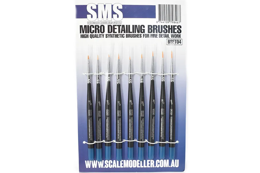 Scale Modellers Supply SMS Synthetic Micro Detailing Brush Set image 70457