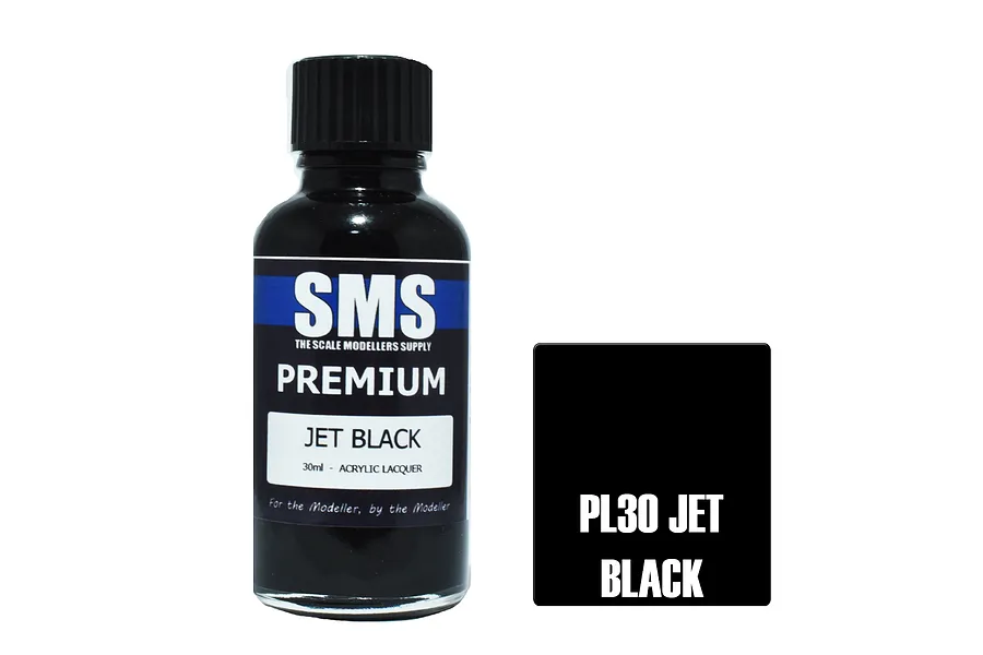 Scale Modellers Supply SMS Premium Jet Black 30ml image 70492